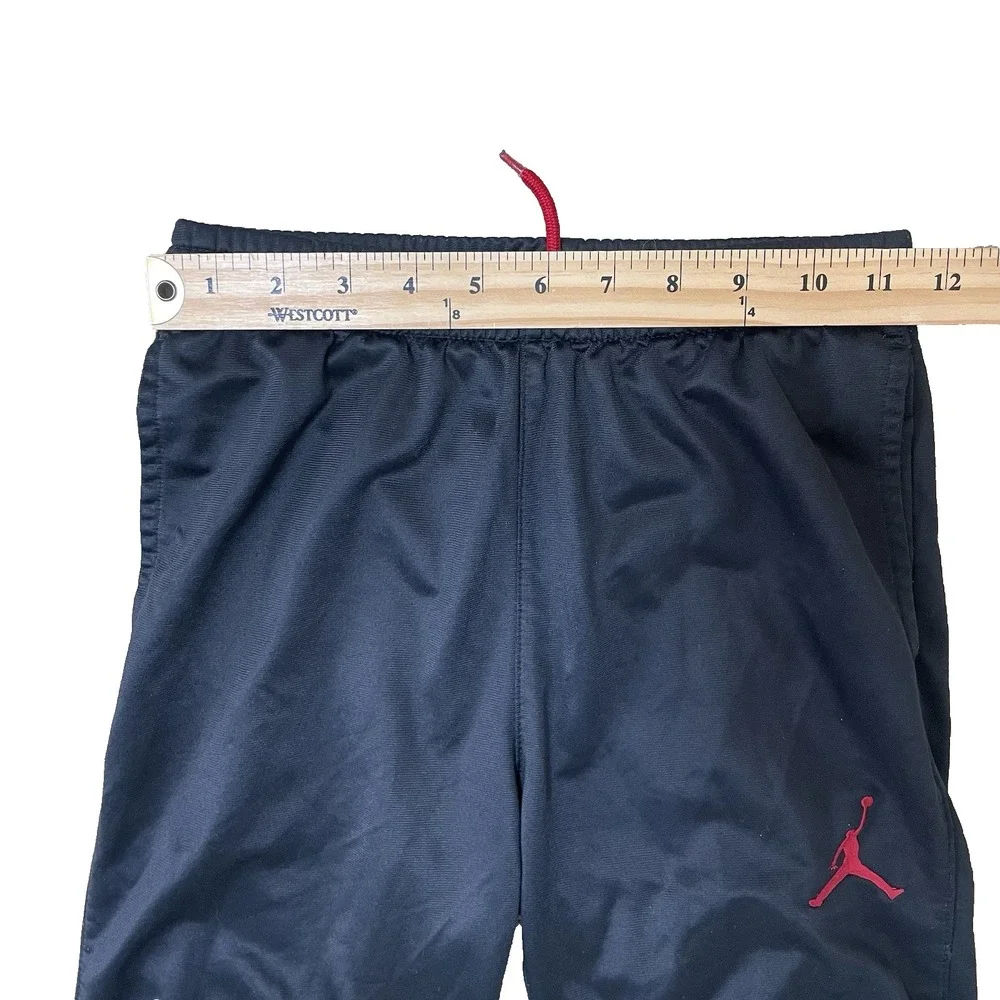 Nike Air Boys Medium‎ Jordan Joggers Black Sweatpants Red Jumpman Logo 10-12 Yrs